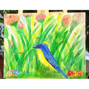 NATUR-15 Custom Flower Nature Painting On Canvas & Signed By "CANNOOVA"